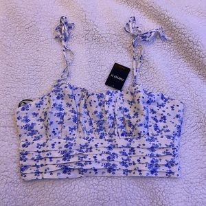 floral cropped tank